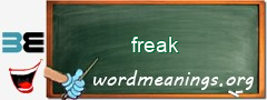 WordMeaning blackboard for freak